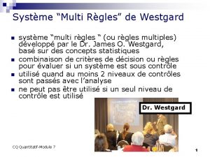 Regle westgard Regle westgard