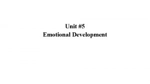 Definition emotional development