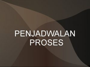 Definisi penjadwalan