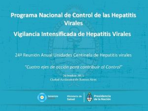 Programa Nacional de Control de las Hepatitis Virales