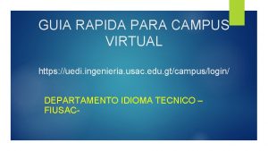 Campus virtual uedi