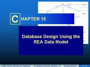 C HAPTER 15 Database Design Using the REA