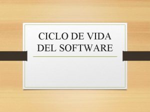 Ciclo de vida del software