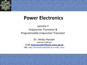 Ujt transistors