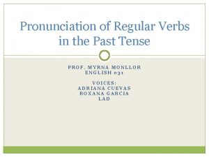 Past simple regular verbs pronunciation