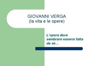 Ciclo dei vinti Ciclo dei vinti