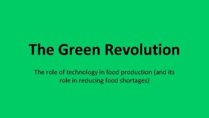 What are the disadvantages of green revolution