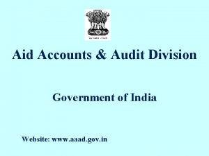 Aid accounts & audit division