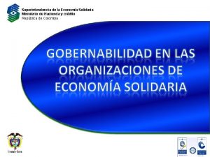 Superintendencia de la Economa Solidaria Ministerio de Hacienda