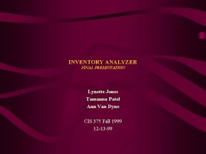 Software inventory analyzer