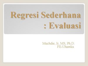 Regression model evaluation Regression model evaluation