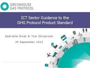 Ghg protocol ict sector guidance