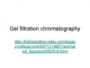 Gel filtration chromatography http higheredbcs wiley comlegac ycollegevoet0471214957animat