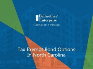 Tax Exempt Bond Options In North Carolina TAX