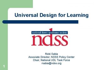 Universal design for learning