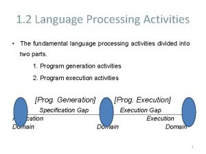 Language processing activities