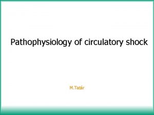 Pathophysiology of circulatory shock M Tatr Clinical features