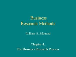 Business Research Methods William G Zikmund Chapter 4