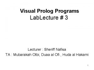 Visual prolog examples