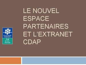 Portail extranet caf
