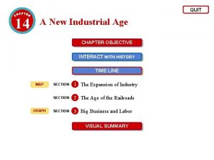 QUIT 14 A New Industrial Age CHAPTER OBJECTIVE