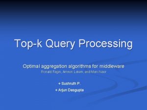 Optimal aggregation algorithms for middleware