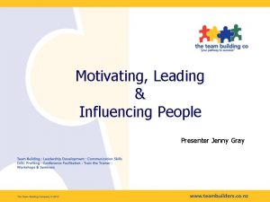 It involves leading influencing