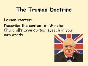 Describe truman doctrine