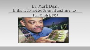 Mark dean early life