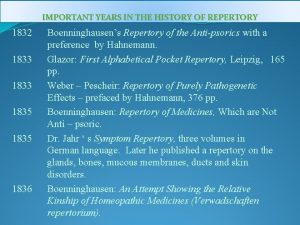 Doctrine of analogy in repertory Doctrine of analogy in repertory