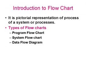 Flow chart is pictorial representation of