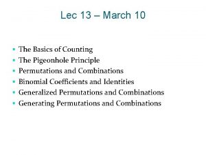 Permutation formula