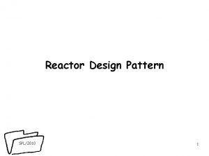 Reactor Design Pattern SPL2010 1 Overview blocking sockets