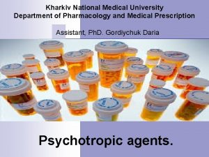 Kharkiv National Medical University Department of Pharmacology and