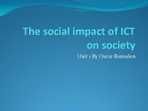 Social impact of ict