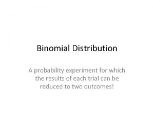 Binomial distribution examples