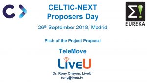 CELTICNEXT Proposers Day th 26 September 2018 Madrid