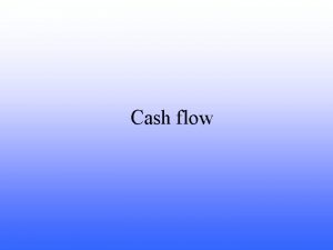 Cash flow Ekonomick innos podniku sa prejavuje v