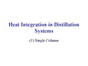 Heat integration of distillation column