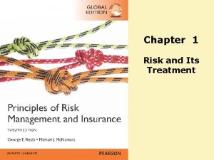 Chapter 1 Risk and Its Treatment SCOPE of