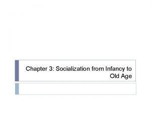 Chapter 3 socialization