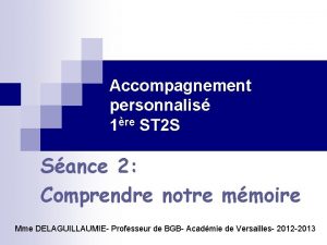 Accompagnement personnalis 1re ST 2 S Sance 2