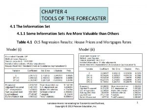CHAPTER 4 TOOLS OF THE FORECASTER 4 1