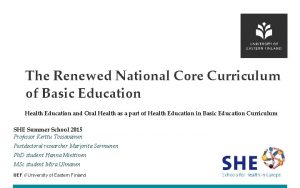 National core curriculum for basic education 2014