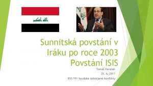 Sunnitsk povstn v Irku po roce 2003 Povstn