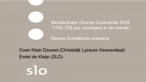 Woudschoten scheikunde