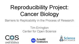 Reproducibility project cancer biology
