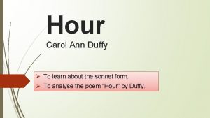 Carol ann duffy wintering analysis Carol ann duffy wintering analysis