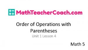 Order of operations without parentheses