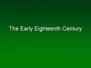 The Early Eighteenth Century Opera seria in the